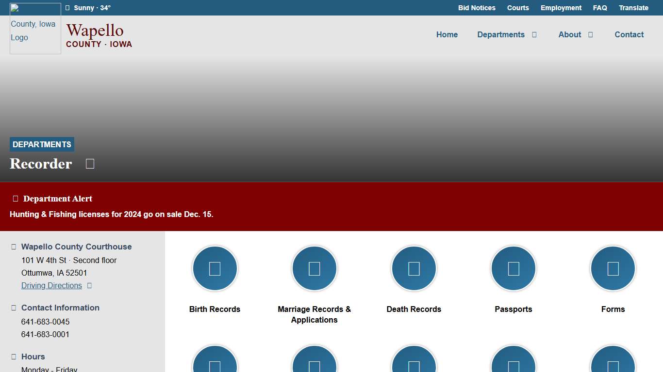 Recorder's Office - Wapello County Government - Iowa